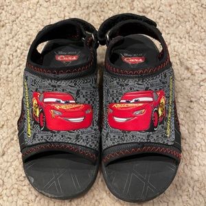 Boys 9/10 Lightening McQueen lightup sandals